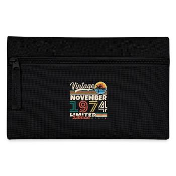 November 1974 Vintage Retro Geburtstagsgeschenk - Federtasche - Schwarz - Vorne