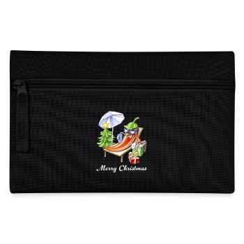 A Chili Merry Christmas under Sunshade and Tree - Pencil Case - black - Front
