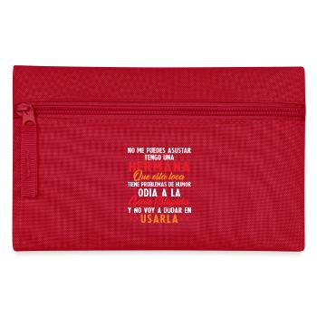 Tu ne peux pas me faire peur, j’ai une sœur folle - Trousse - rouge - Devant
