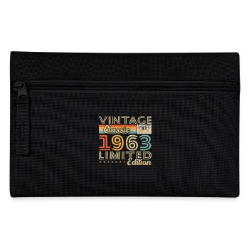 Vintage 1963 Birthday Gift - Pencil Case - black - Front