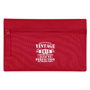 2015 Vintage Geburtstagsgeschenk - Federtasche - Rot - Vorne