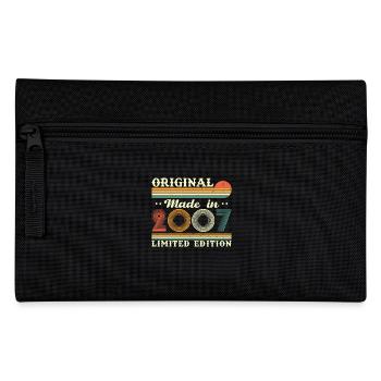 Original 2007 Vintage Retro Anniversary Gift - Pencil Case - black - Front