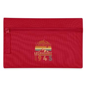 Legendäres seit 1945 Vintage Jubiläumsgeschenk - Federtasche - Rot - Vorne