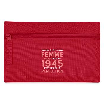 Geburtstagsgeschenk Frau geboren im Januar 1945 - Federtasche - Rot - Vorne