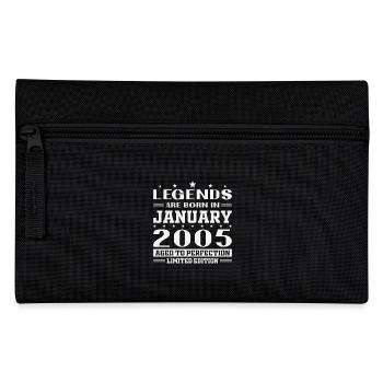 20 Years Birthday Gift Born In January 2005 - Pencil Case - black - Front