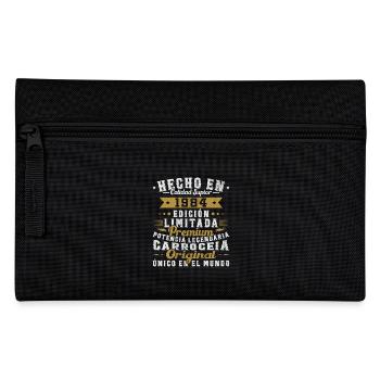 Hergestellt im Jahr 1984 40 Jahre altes Geburtstagsgeschenk - Federtasche - Schwarz - Vorne
