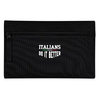 Italian Italy Funny Saying Gift Idea - Pencil Case - black - Front