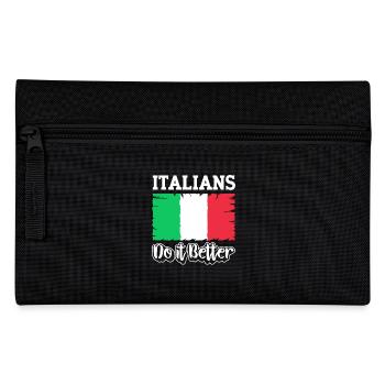 Italian Italy Funny Saying Gift Idea - Pencil Case - black - Front