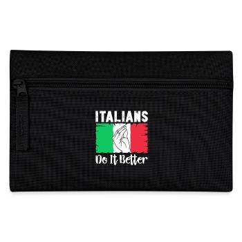 Italian Italy Funny Saying Gift Idea - Pencil Case - black - Front