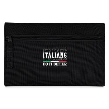 Italian Italy Funny Saying Gift Idea - Pencil Case - black - Front