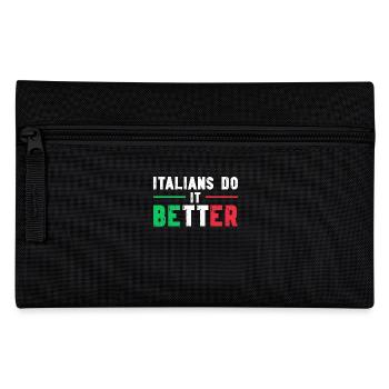 Italian Italy Funny Saying Gift Idea - Pencil Case - black - Front