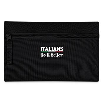 Italian Italy Funny Saying Gift Idea - Pencil Case - black - Front
