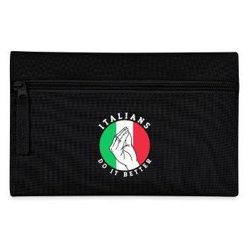Italian Italy Funny Saying Gift Idea - Pencil Case - black - Front