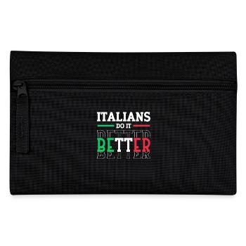 Italian Italy Funny Saying Gift Idea - Pencil Case - black - Front