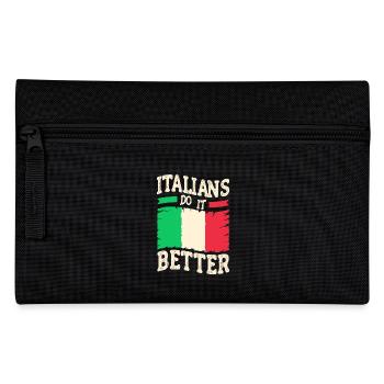 Italian Italy Funny Saying Gift Idea - Pencil Case - black - Front