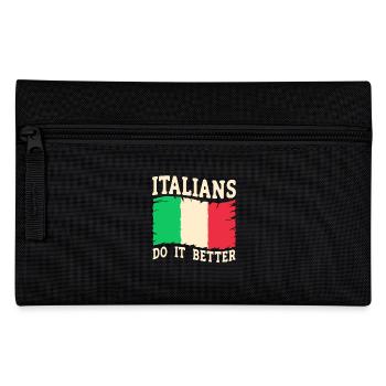 Italian Italy Funny Saying Gift Idea - Pencil Case - black - Front