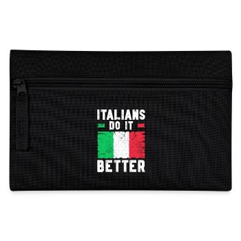 Italian Italy Funny Saying Gift Idea - Pencil Case - black - Front
