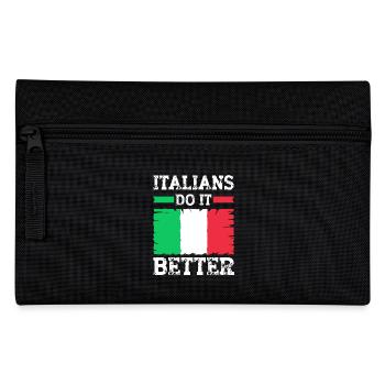 Italian Italy Funny Saying Gift Idea - Pencil Case - black - Front