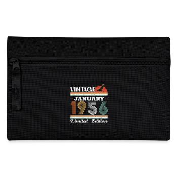 Janvier 1956 Retro Vintage Cadeau D'anniversaire - Trousse - noir - Devant