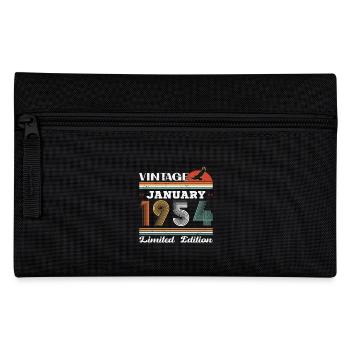 Januar 1954 Retro Vintage Geburtstagsgeschenk - Federtasche - Schwarz - Vorne