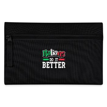Italian Italy Funny Saying Gift Idea - Pencil Case - black - Front
