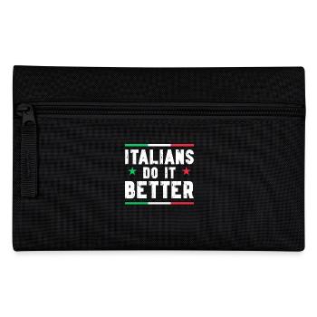 Italian Italy Funny Saying Gift Idea - Pencil Case - black - Front