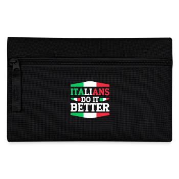 Italian Italy Funny Saying Gift Idea - Pencil Case - black - Front
