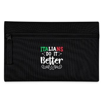Italian Italy Funny Saying Gift Idea - Pencil Case - black - Front
