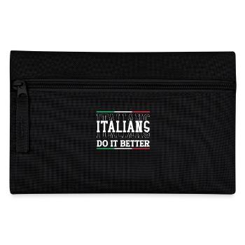 Italian Italy Funny Saying Gift Idea - Pencil Case - black - Front