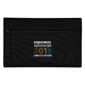 10 Year Anniversary Gift Born In January 2015 - Pencil Case - black - Front