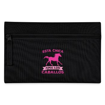 Cette fille adore les chevaux - Trousse - noir - Devant
