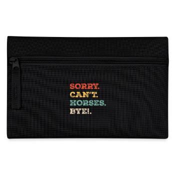 I'm sorry I can't Horses Goodbye - Pencil Case - black - Front