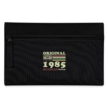Original 1985 Vintage Geburtstagsgeschenk - Federtasche - Schwarz - Vorne