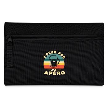 Ich kann kein Vintage-Aperitif-Humor-Geschenk haben - Federtasche - Schwarz - Vorne