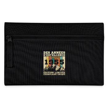 70 Ans Cadeau D'anniversaire Nées En Janvier 1955 - Trousse - noir - Devant