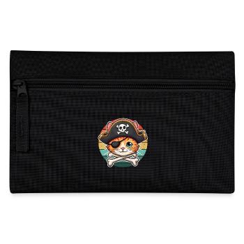 Carnaval Pirate Chat Costume Pirate Chapeau Rétro Miaou - Trousse - noir - Devant
