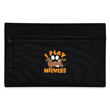 Doxie Dachshund Longhaired Dog Viennese Dog - Pencil Case - black - Front