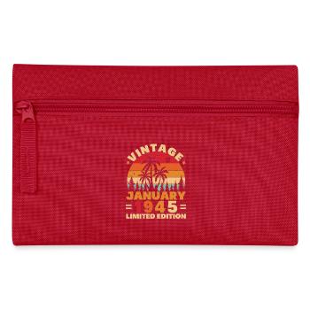 Geburtstagsgeschenk Geboren im Januar 1945 - Federtasche - Rot - Vorne