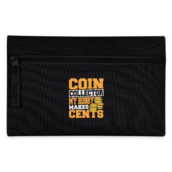 Coin Collecting Coin Collectors Cent Numismatists - Pencil Case - black - Front