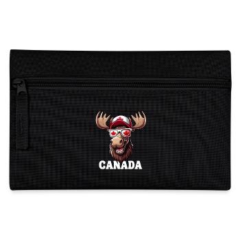 Canada Canadien Orignal Feuille d’érable Canada Voyage drôle - Trousse - noir - Devant