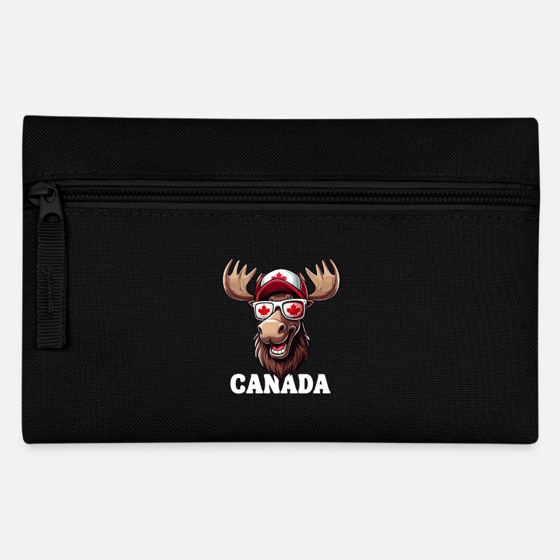 Canada Canadien Orignal Feuille d’érable Canada Voyage drôle - Trousse - noir