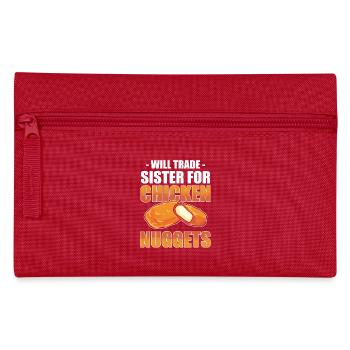 Chicken Nugget Chicken Nuggets - Federtasche - Rot - Vorne