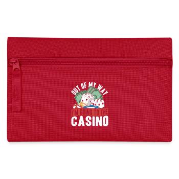 Aus Meinem Weg Gehe Zum Casino Gambler Geschenk - Federtasche - Rot - Vorne