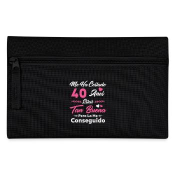 Il m’a fallu 40 ans 40 ans d’anniversaire de femmes - Trousse - noir - Devant
