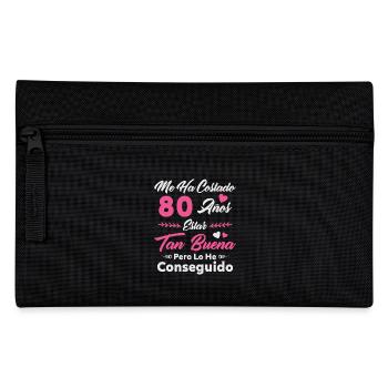 It Has Taken Me 80 Years 80 Birthday Women - Pencil Case - black - Front