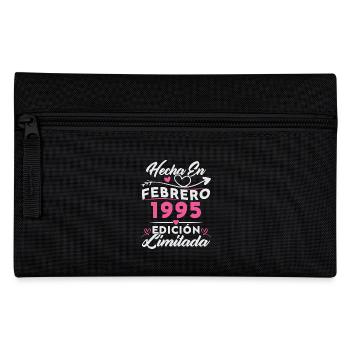 30. Geburtstag Frau 30 Jahre Made In 1995 Februar - Federtasche - Schwarz - Vorne