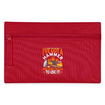 Anvil Sparks Iron Forgings - Pencil Case - red - Front