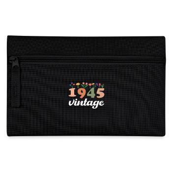 80 Années Vintage 1945 Anniversaire Femmes - Trousse - noir - Devant