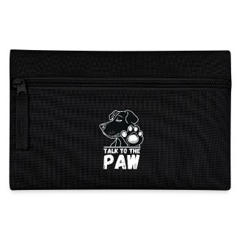 Dog Talk to the Paw Paw Dog Owner Funny - Pencil Case - black - Front