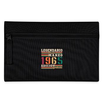 March 1965 Vintage Birthday Gift - Pencil Case - black - Front